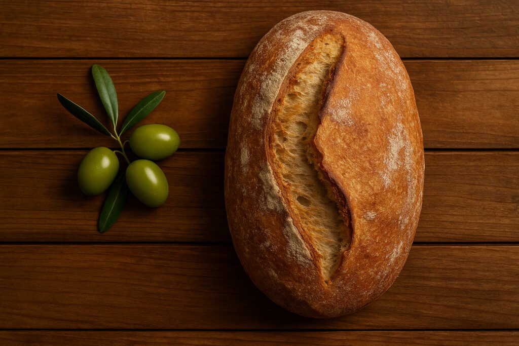 Golden Sourdough with Olive Oil